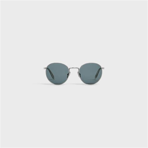 celine metal frame 06 sunglasses|Round sunglasses in grey .